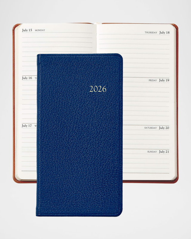2026 6" Leather Pocket Datebook